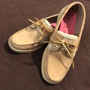 Sperry Top-Sider Gold Glitter EUC